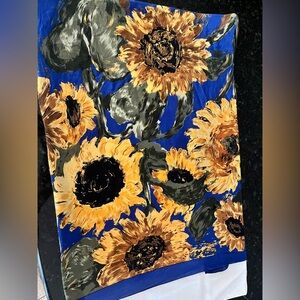 Upcycled silk scarf made into a pillowcase